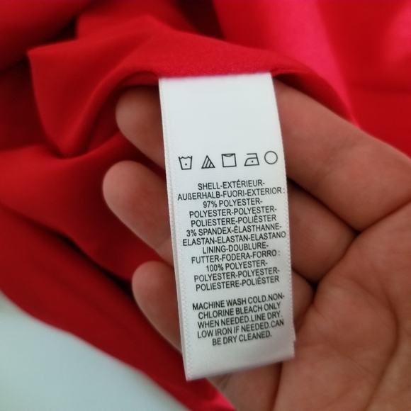 Dress the population Eve sweetheart twist front sleveless red midi dress size M - Picture 4 of 10